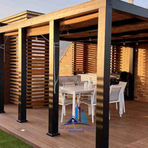 مظلات برجولات حدائق خشبية ومعدنية الدمام البرجولات الخشبية