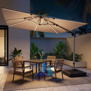 مظلات حدائق قماش فاخر الدمام أنظمة التثبيت والشد